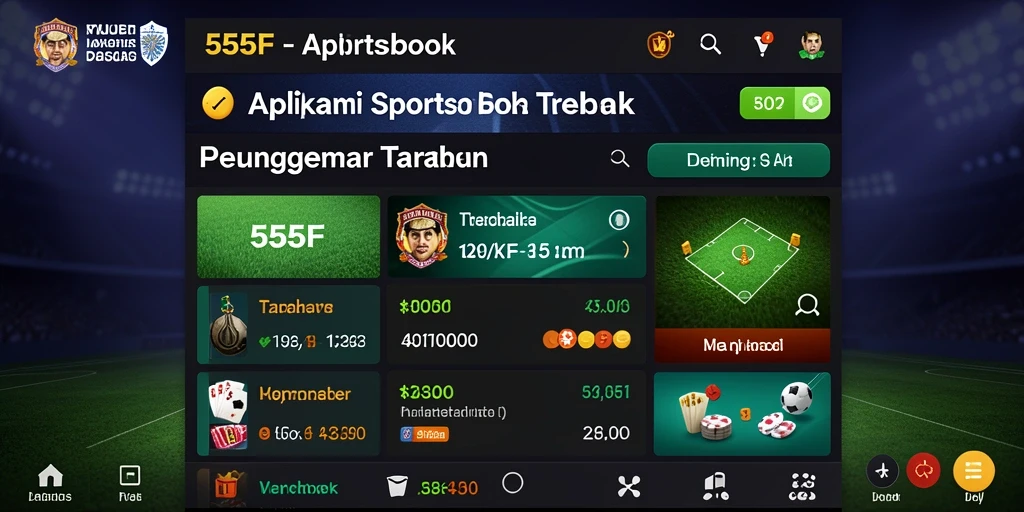 Tampilan menarik dari antarmuka pengguna saat bertaruh di 555F.