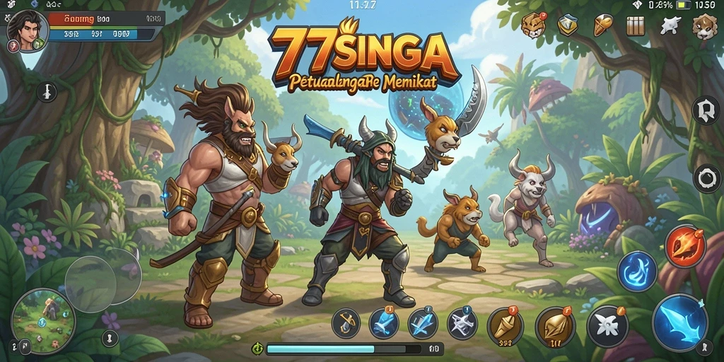 Tampilan gameplay seru dan interaktif dalam 77SINGA.