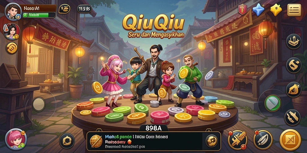 Tampilan gameplay QiuQiu yang menegangkan dan seru.