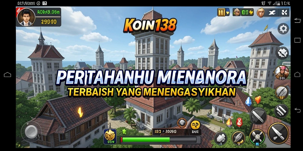Screenshot KOIN138 menampilkan aksi seru dalam gameplay Tower Defense.