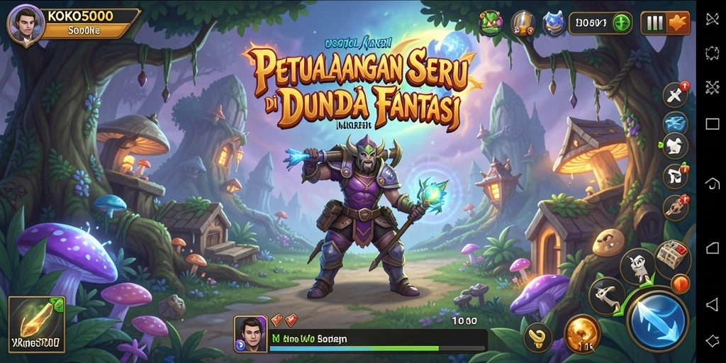 Screenshot dari gameplay KOKO5000 menampilkan petualangan yang menegangkan dan grafis yang menawan.