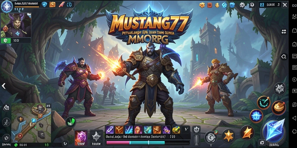 Screenshot gameplay MUSTANG77 menampilkan aksi seru dalam dunia MMORPG.