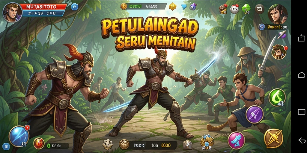 Tampilan gameplay seru MUTASITOTO menampilkan karakter yang menjelajahi dunia baru.