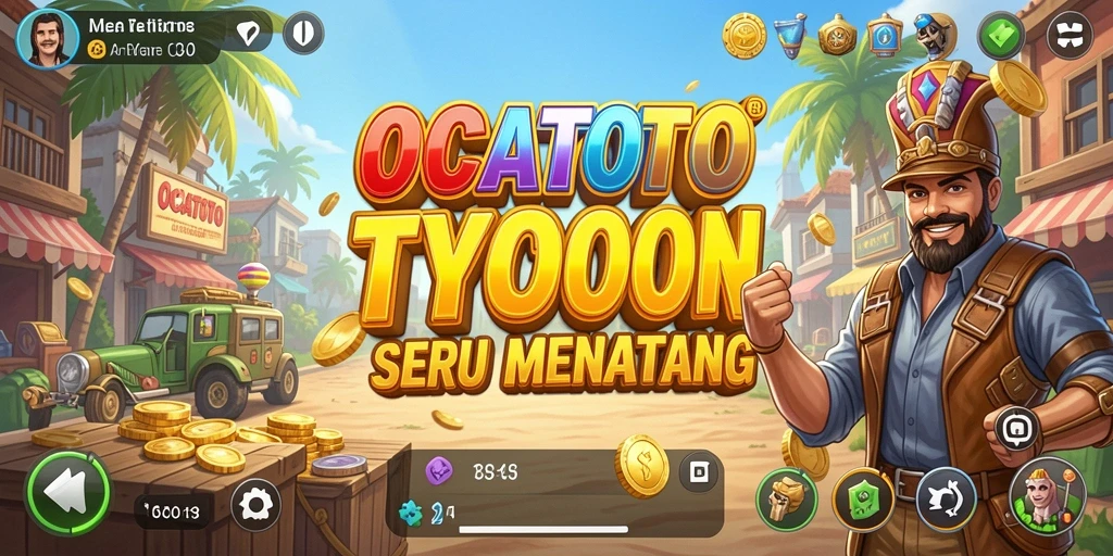 Screenshot utama OCATOTO dengan tampilan gameplay Tycoon yang menarik.