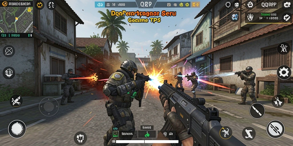 Tampilan action-packed dari <strong>QQRP</strong> dengan grafis yang tajam.