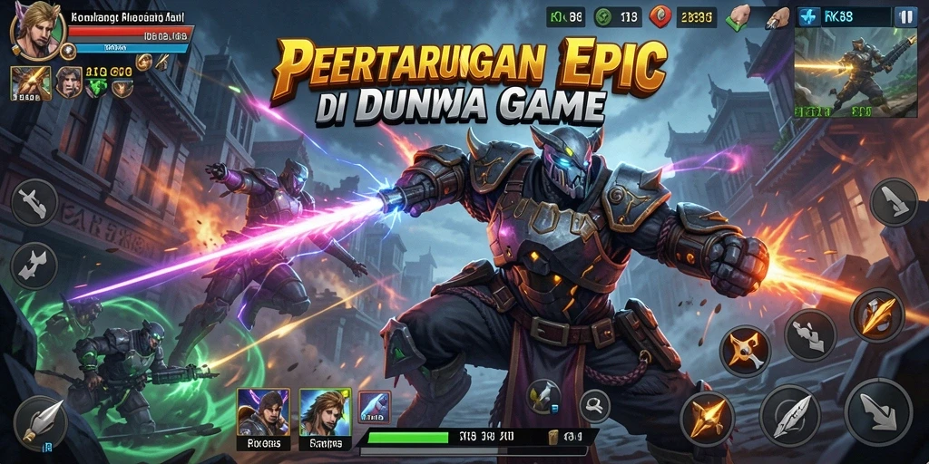 Screenshot RK88 menampilkan aksi pertarungan yang intens dan karakter yang beragam.