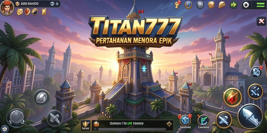 Tampilan gameplay menawan dari TITAN777 dalam Tower Defense.