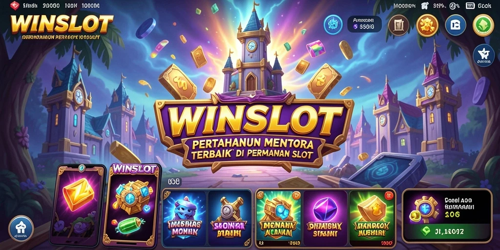 Gameplay seru dari WINSLOT yang menampilkan menara pertahanan.