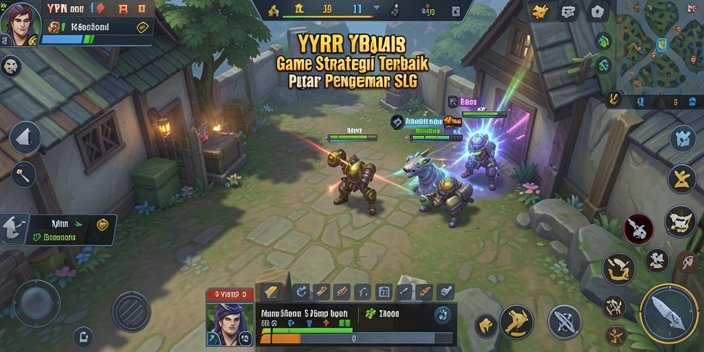 Tampilan gameplay YYRR menunjukkan pertempuran epik dan pembangunan kerajaan.