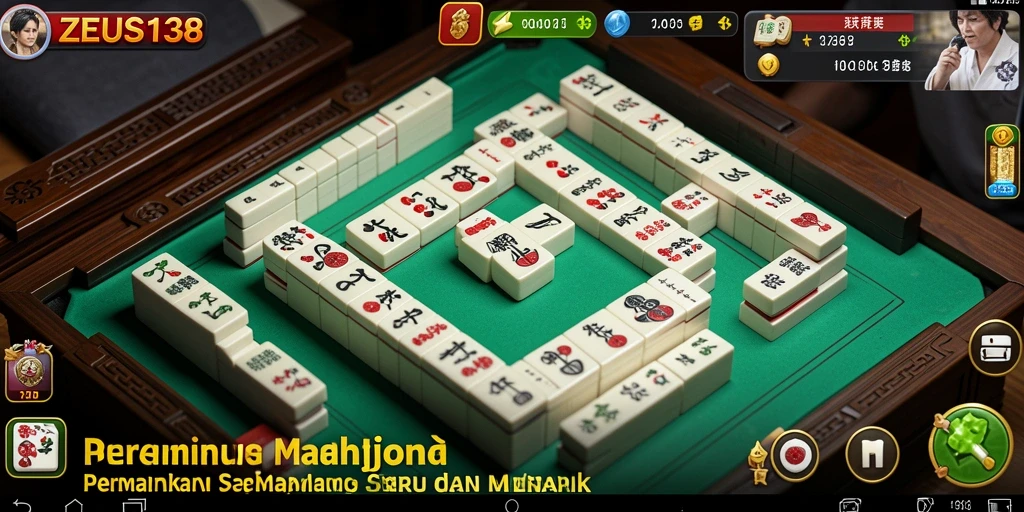 Tampilan gameplay <strong>ZEUS138</strong> saat bermain Mahjong yang menantang.