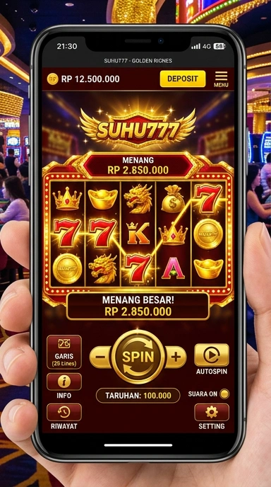 Tampilan antarmuka aplikasi suhu777 yang intuitif.